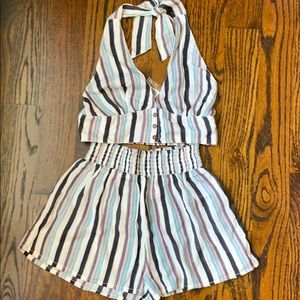Urban Outfitters: Halter top and shorts set